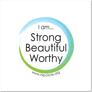 Hip Circle Strong Beautiful Worthy Centered URL Posters and Art